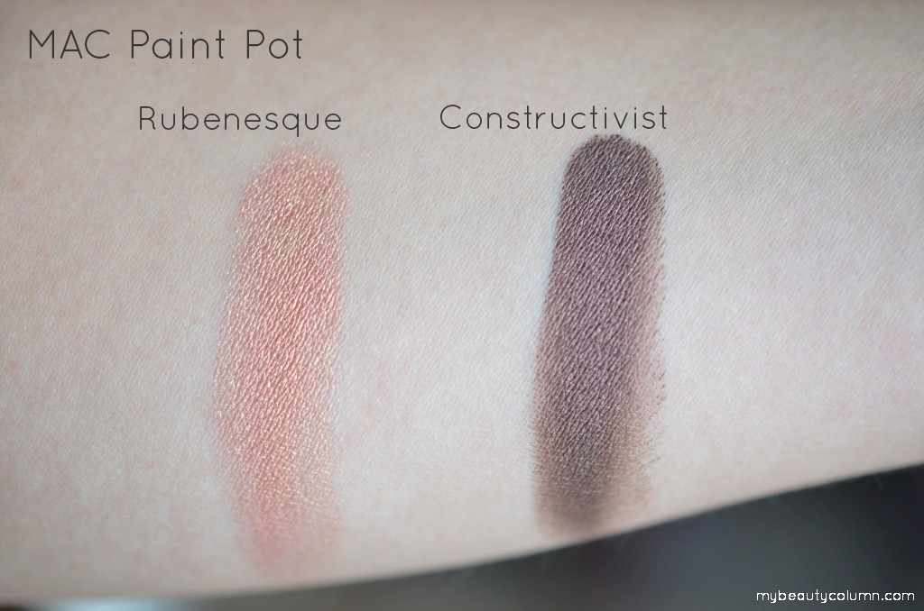 MAC Paint Pots - Rubenesque & Constructivist Swatches