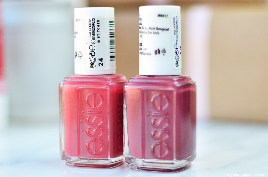 Essie In Stitches vs Essie Angora Cardi