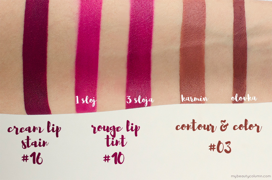Sephora Spring 2017 Lipstick Swatches: Cream Lip Stain, Rouge Lip Tint and Contour & Color - MyBeautyColumn.com