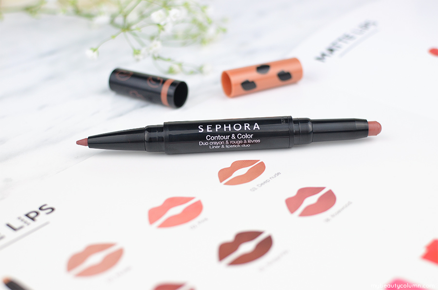Sephora Contour & Color Lipstick (03 Deep Nude) - MyBeautyColumn.com